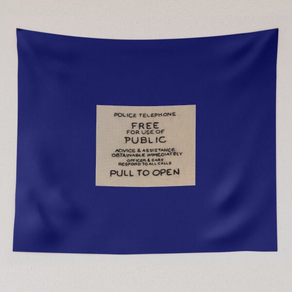 Item preview, Embroidered Tardis Sign From Dr. Who designed and sold by BSCrafts.