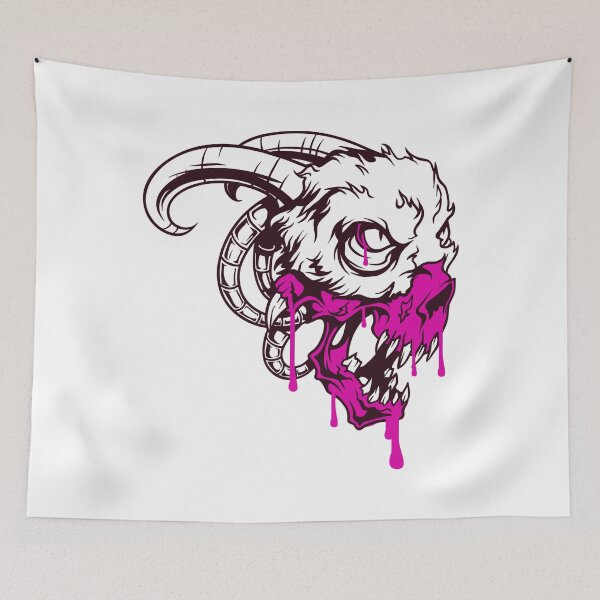 Item preview, Feasting Demonic Skull Pink Blood designed and sold by aventi24.
