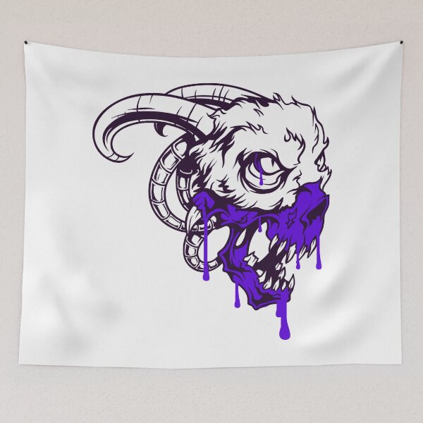 Item preview, Feasting Demonic Skull Pink Blood designed and sold by aventi24.