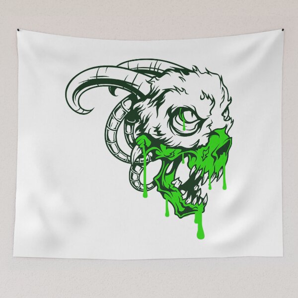 Item preview, Feasting Demonic Skull Green Blood designed and sold by aventi24.