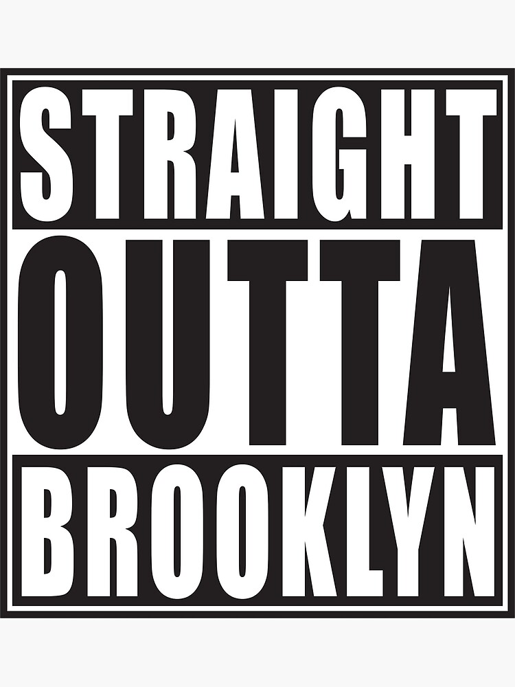 Straight Outta Brooklyn Embroidered Iron On Patch