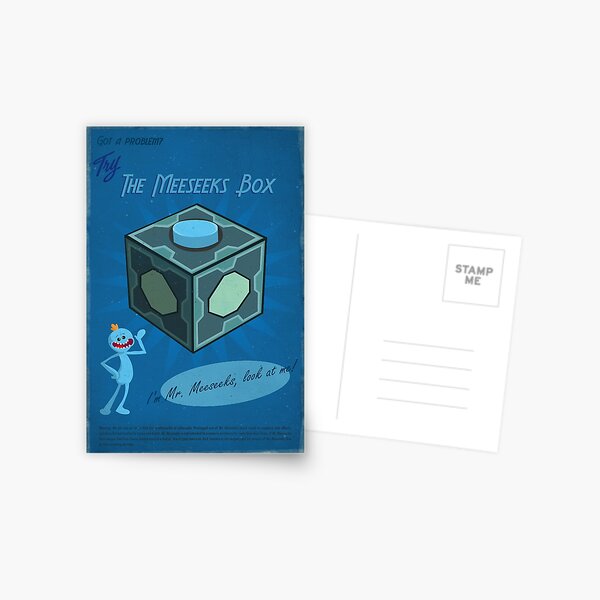 Mr. Meeseeks Retro Ad Postcard