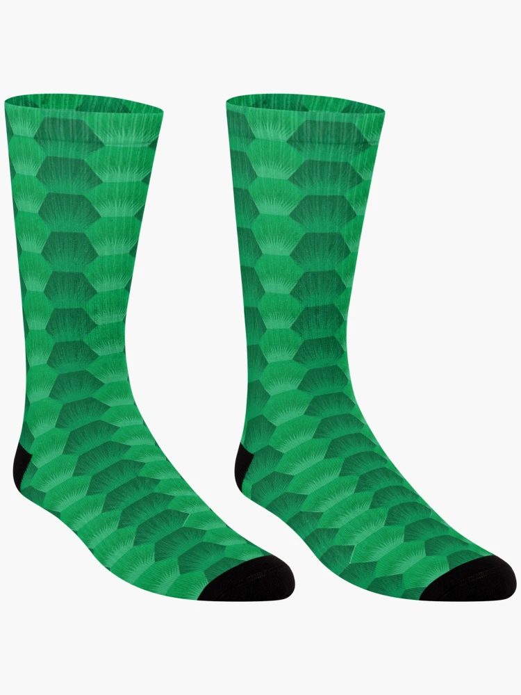 Thumbnail 3 of 5, Socks, Green Turtle Shell Pattern designed and sold by WildRose271.