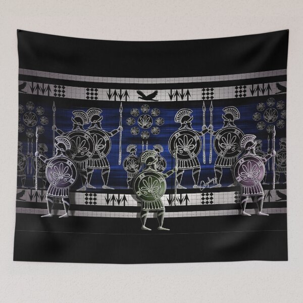 Item preview, Corinthian Blue Graffiti Wall designed and sold by RaphicSentry.