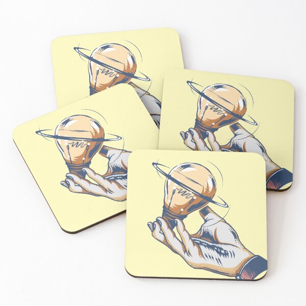 Item preview, light bulb in hand, pop art print designed and sold by Rydersgraphics.