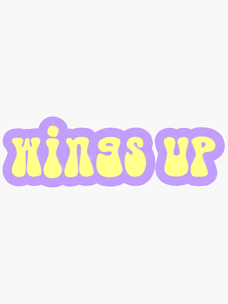 "wings up" Sticker for Sale by raeganmrogers Redbubble