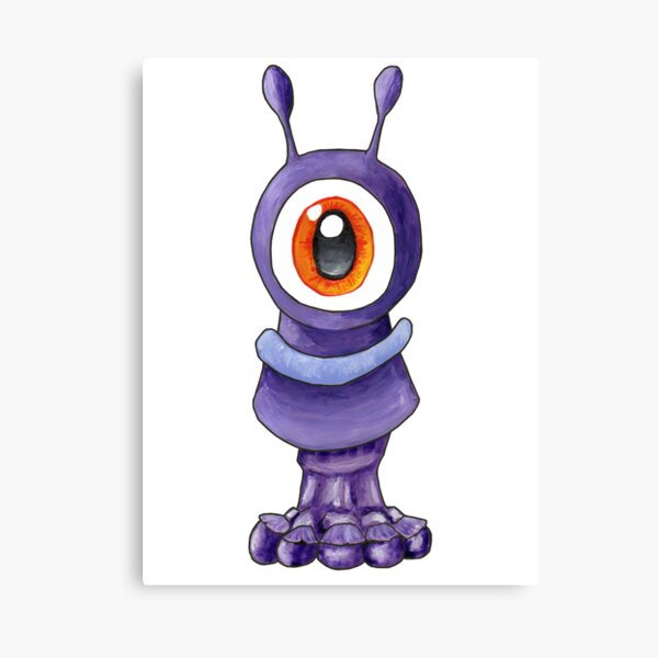 Wistful purple alien Canvas Print