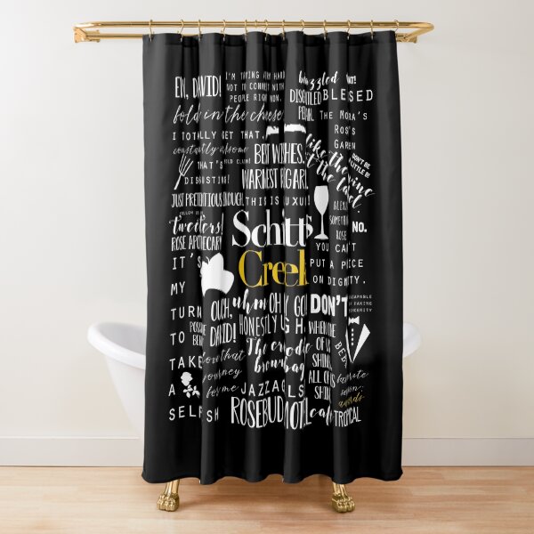 Schitt's Creek Memorable Quotes Shower Curtain