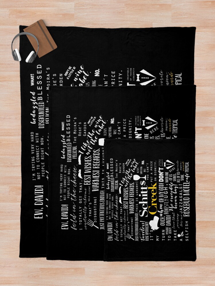 Alternate view of Schitt's Creek Memorable Quotes Throw Blanket