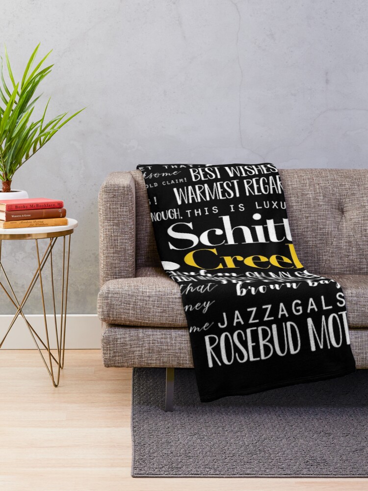 Alternate view of Schitt's Creek Memorable Quotes Throw Blanket