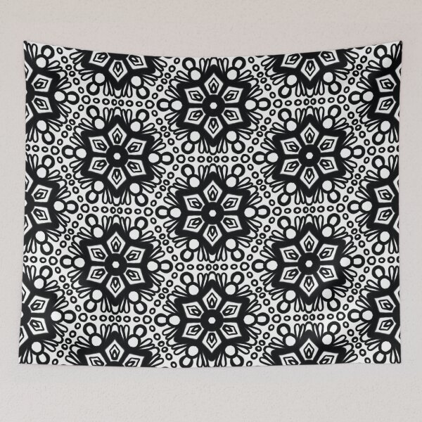 Item preview, Black & White Diamond Flower designed and sold by BohemianDesignz.