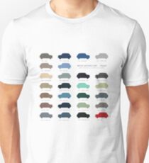 Austin Mini classic - 60's original car colours Unisex T-Shirt