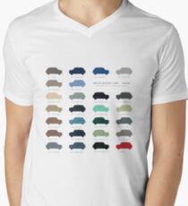 Austin Mini classic - 60's original car colours Men's V-Neck T-Shirt