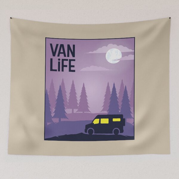Item preview, Van in the Pink Forest - Van Life designed and sold by pixelinga.