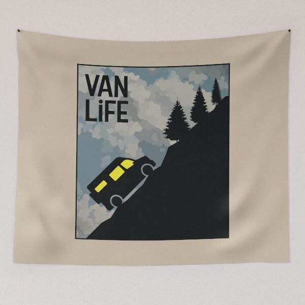 Item preview, Van Parked on a Hill - Van Life designed and sold by pixelinga.
