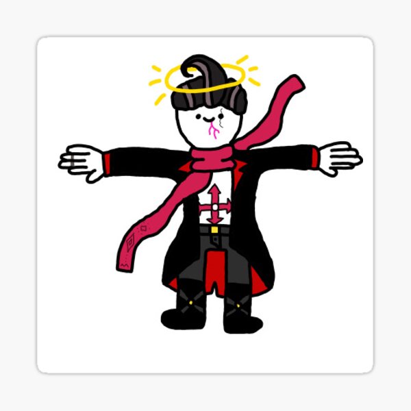 Gundham Tanaka T Pose Sticker By Jayjaycos Redbubble