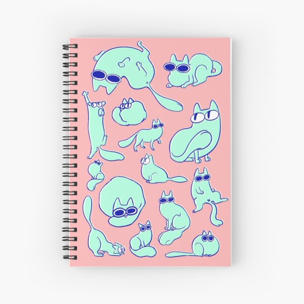 Mint kitties Spiral Notebook