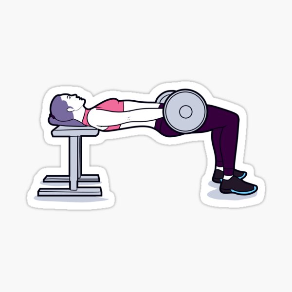Barbell hip thrusts Sticker