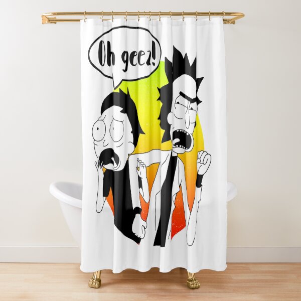 Rick and Morty Oh Geez! Shower Curtain