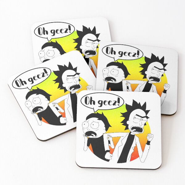 Rick and Morty Oh Geez! Coasters (Set of 4)