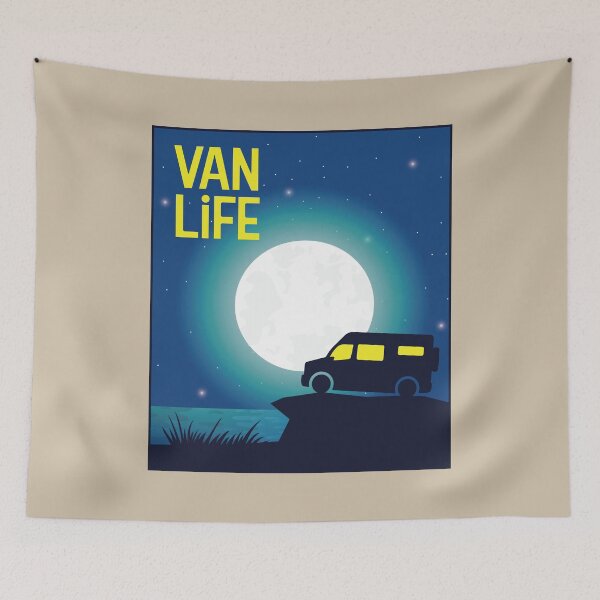 Item preview, Van and the Moon - Van Life designed and sold by pixelinga.