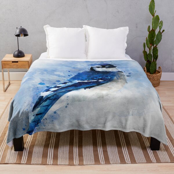 Item preview, Dramabite Watercolour blue jay bird artistic artsy animal painting designed and sold by dramabite.