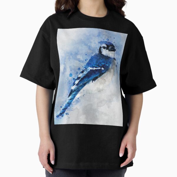 Item preview, Dramabite Watercolour blue jay bird artistic artsy animal painting designed and sold by dramabite.