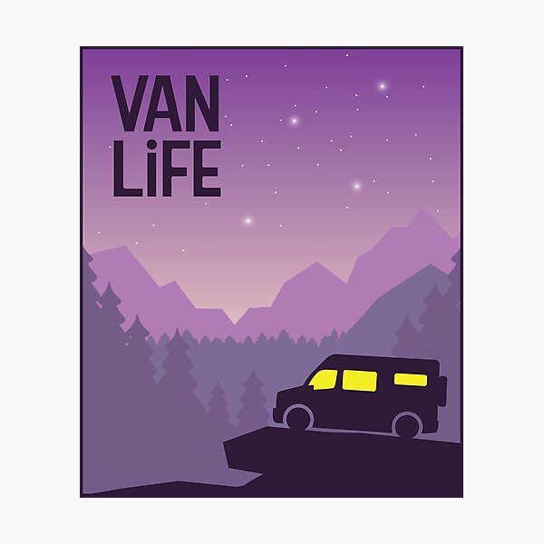 Item preview, Van in the Purple Mountains - Van Life designed and sold by pixelinga.