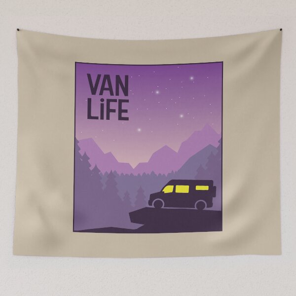 Item preview, Van in the Purple Mountains - Van Life designed and sold by pixelinga.