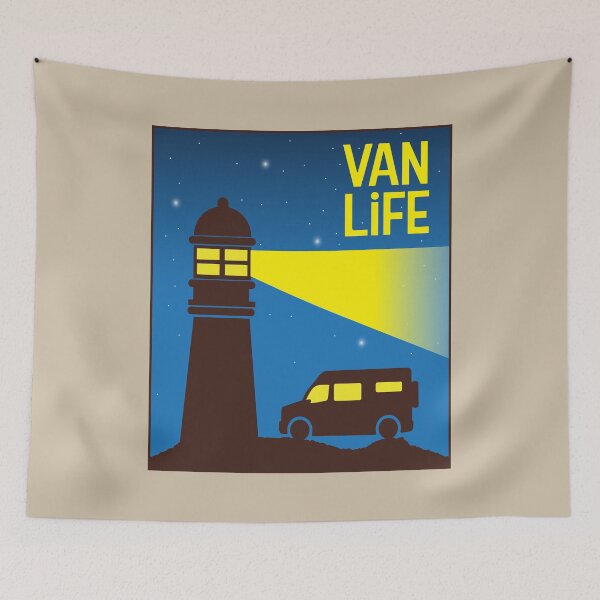 Item preview, Van and the Lighthouse - Van Life designed and sold by pixelinga.
