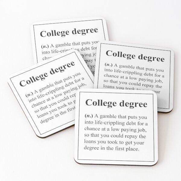 Item preview, Meme Sticker - College Degree designed and sold by Wizzles Emporium.