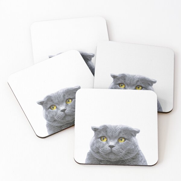 Item preview, Scottish Fold Cat, Gray Cat, Animal Art designed and sold by moderntrend.