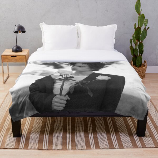 Timothee Chalamet - Black and White Throw Blanket