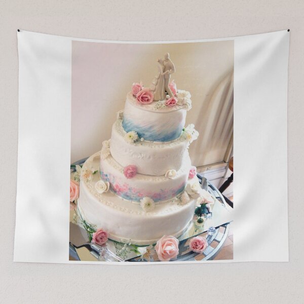 Item preview, Watercolor four layer wedding cake designed and sold by Stephanie  Skeem.