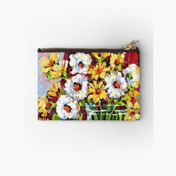 Item preview, BEAUTIFUL FORAL ARRANGEMENT WITE AND YELLOW DAISIES ORIGINAL PAINTNG designed and sold by Carole  Spandau.