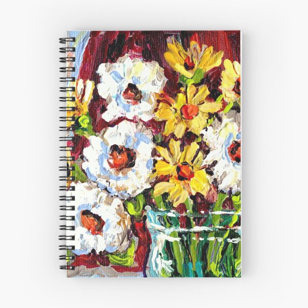 Item preview, BEAUTIFUL FORAL ARRANGEMENT WITE AND YELLOW DAISIES ORIGINAL PAINTNG designed and sold by Carole  Spandau.