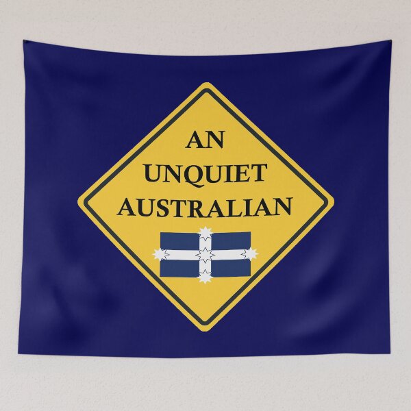 Item preview, Warning - An Unquiet Australian designed and sold by Kestrelle.