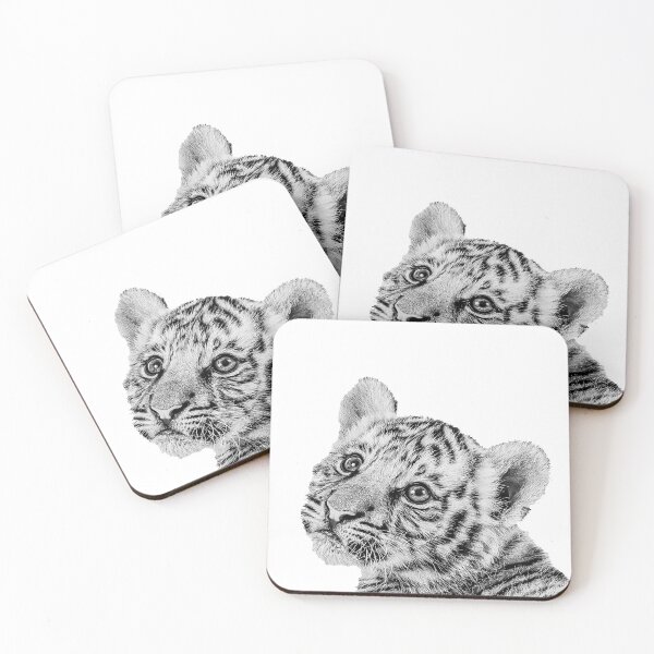 Item preview, Tiger Cub, Baby Tiger, Cute Animal, Nursery Decor designed and sold by moderntrend.