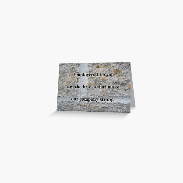 Employee Service Anniversary Thank You Card - Cement Wall Greeting Card