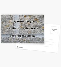 Employee Service Anniversary Thank You Card - Cement Wall Postcards