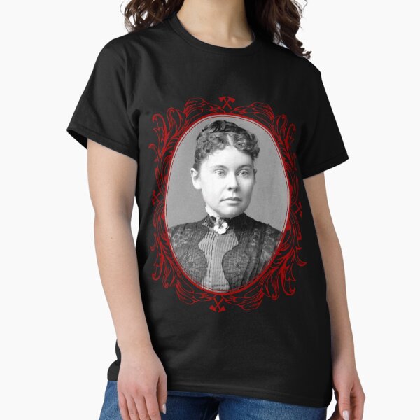 Vista previa del artículo con la obra «Lizzie Borden Pansy Broche Retrato Rojo y Negro (sin texto)», diseñado y vendido por hollie13.