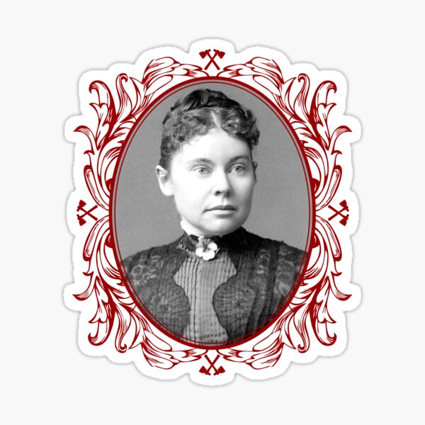 Item preview, Lizzie Borden Pansy Brooch Portrait Red & Black (no text) designed and sold by hollie13.