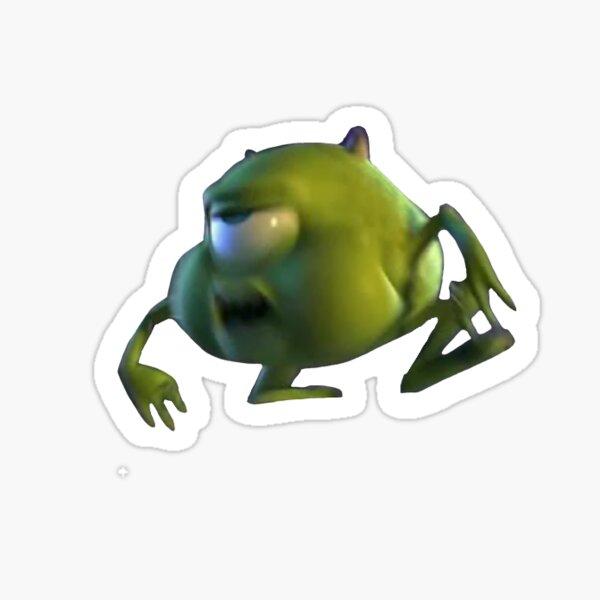 A blurry picture of Mike Wazowski. Sticker