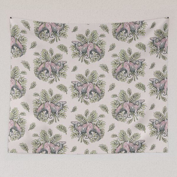 Item preview, Parasaurolophus & Palms | Dinosaur Botanical Art designed and sold by OMEGAFAUNA.