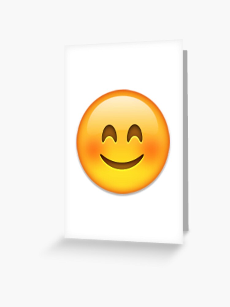 Carte De Vœux Emoji Heureux Par Nojams Redbubble