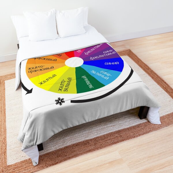 ТЕОРИЯ ЦВЕТА. Цветовой круг Иттена - спектр из 12 цветов. Color Theory. Itten's Color Wheel: 12 Color Spectrum Comforter