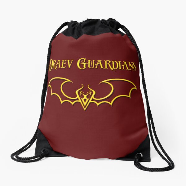 Draev Guardians fang wing symbol Drawstring Bag