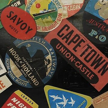 Vintage Travel Sticker Collage Artwork Art Board Print for Sale by  FuzzyHoney