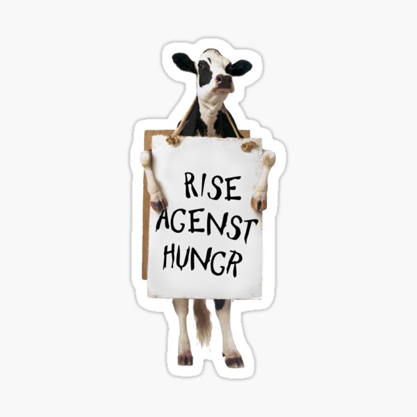 Rise Against Hunger Chickfila Cow Sticker Sticker