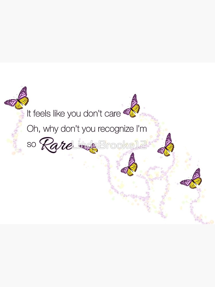 "Rare Selena Gomez Butterfly Glitter Lyrics" Art Print for Sale by